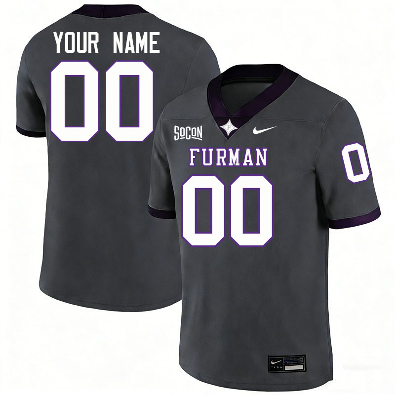 Custom Furman Paladins Name And Number Football Jerseys-Grey